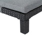Black Rattan Sunbed with Adjustable Recline
