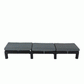 Black Rattan Sunbed with Adjustable Recline