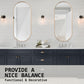 La Bella Gold Wall Mirror Oval Aluminum Frame Makeup Decor Bathroom Vanity 45 x 100cm