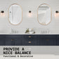 La Bella Gold Wall Mirror Oval Aluminum Frame Makeup Decor Bathroom Vanity 50 x 75cm