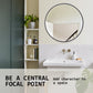 La Bella Black Wall Mirror Round Aluminum Frame Makeup Decor Bathroom Vanity 70cm