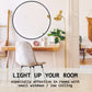 La Bella Black Wall Mirror Round Aluminum Frame Makeup Decor Bathroom Vanity 80cm