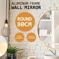 La Bella Gold Wall Mirror Round Aluminum Frame Makeup Decor Bathroom Vanity 80cm