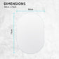 La Bella LED Wall Mirror Oval Touch Anti-Fog Makeup Decor Bathroom Vanity 50 x 75cm