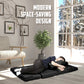 La Bella Double Seat Couch Bed Black Sofa Gemini Leather