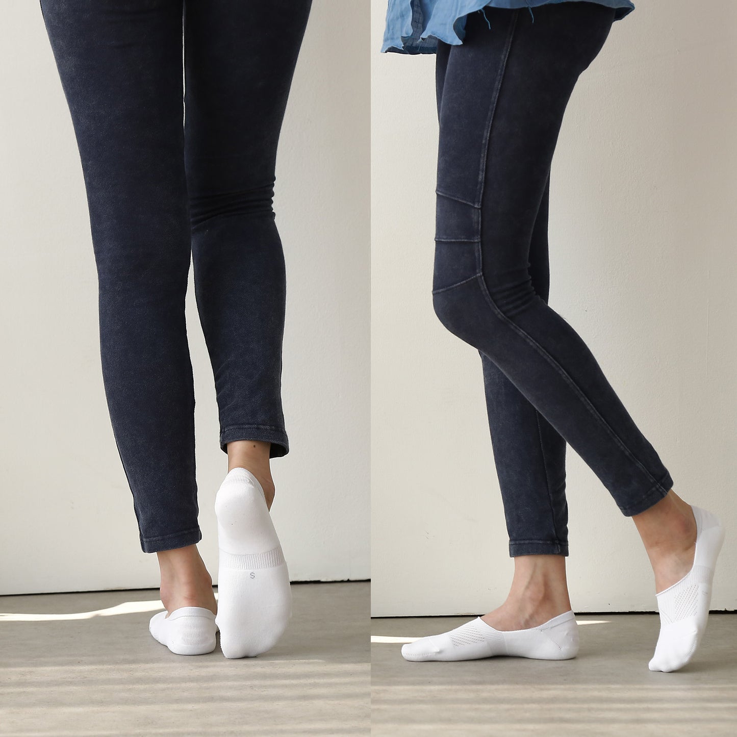 Rexy 3 Pack Large White Cushion No Show Ankle Socks Non-Slip Breathable
