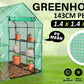 Home Ready Apex 1.43x1.43x1.95M Garden Greenhouse Walk-In Shed PE