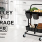Kandoka 2 Tier Black Trolley Cart Storage Utility Rack Organiser Swivel Kitchen
