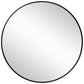 Slim Design 50CM Black Bathroom, Living Room, Hallway Mirror Round Mirror Wall Decor Metal Frame