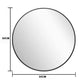 Slim Design 50CM Black Bathroom, Living Room, Hallway Mirror Round Mirror Wall Decor Metal Frame