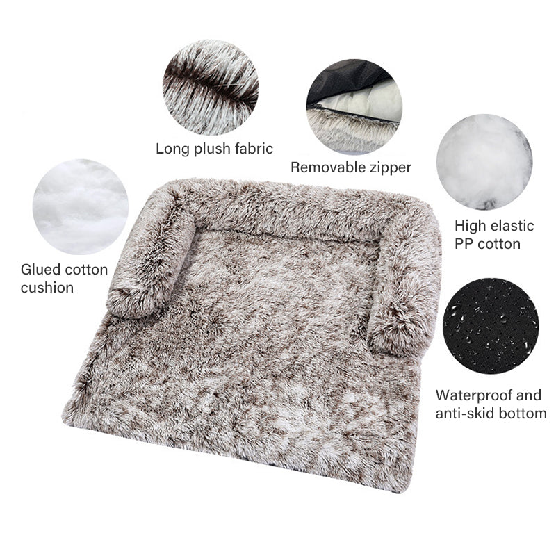 PawFriends Pet Sofa Bed Dog Calming Sofa Cover Protector Cushion Plush Mat L