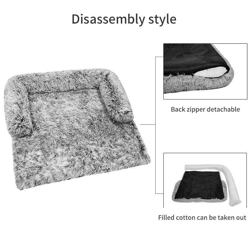 Kids Pet Sofa Bed Dog Cat Calming Waterproof Sofa Cover Protector Slipcovers M