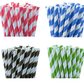 50 Pack Black White Drinking Straws Biodegradable Eco Paper Birthday Party Event Bistro Bar Cafe Take Away