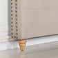 Bed Head Double Size French Provincial Headboard Upholsterd Fabric Beige