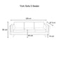 3+2 Seater Sofa BlueFabric Lounge Set for Living Room Couch with Wooden Frame