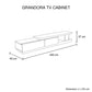 TV Cabinet with 2 Storage Drawers With High Glossy Assembled Entertainment Unit in White Ash colour