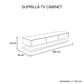 TV Cabinet with 3 Storage Drawers With High Glossy Assembled Entertainment Unit in Black colour