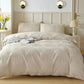 Tufted Textured Jacquard Quilt Cover Set- Beige - Queen Size