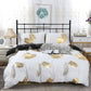 Reversible Design Leaves Queen Size Bed Quilt/Duvet Cover Set