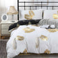 Reversible Design Leaves Queen Size Bed Quilt/Duvet Cover Set