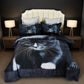 Cat Quilt Cover Set - Super King Size