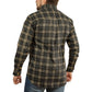 Mens Long Sleeve Flannelette Shirt 100% Cotton Flannel - Black Check - S