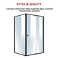 Semi Frameless Shower Screen (114~122)x 195cm & (98~101)x195cm Side AS/NZS Glass