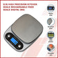 0.1g Digital Kitchen Scale 3kg Rechargeable High Precision Food