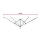 4 Arm Rotary Garden Washing Line Clothes Airer Dryer Outdoor Spike 40m Length