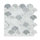 Tiles 3D Peel and Stick Wall Tile Fish Scale Mosaic 10 Sheets