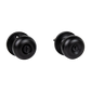 Door Handle Set Key Lock Function Round Black