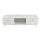 TV Cabinet Entertainment Unit Stand High Gloss Storage Shelf 140cm White