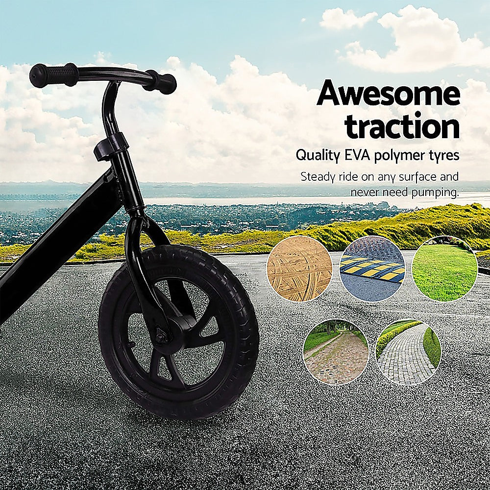 Kids Ride On Push Bike Balance Bicycle with Training Wheels for Toddlers