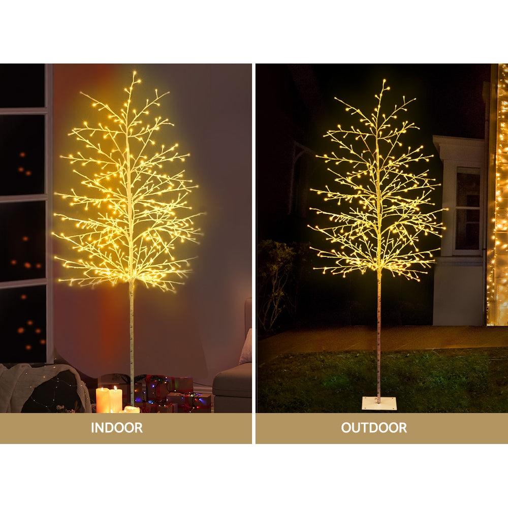 Jingle Jollys Christmas Tree 2.1M 480 LED Trees With Lights Warm White