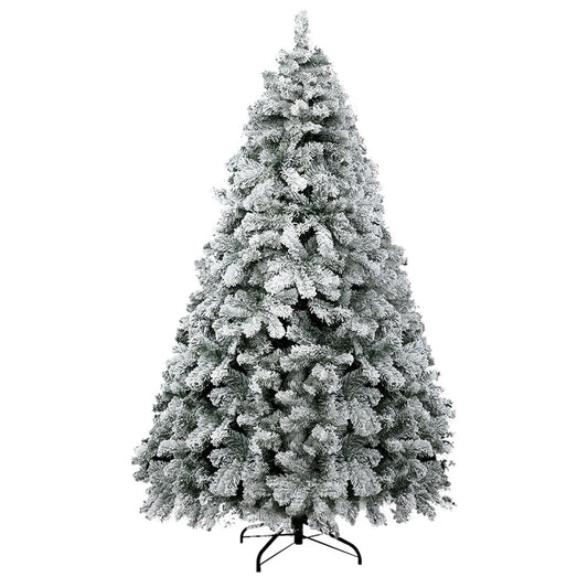 Jingle Jollys Christmas Tree 2.4M Xmas Trees Decorations Snowy 1291 Tips