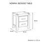 4 Pieces Bedroom Suite in Solid Wood Veneered Acacia Construction Timber Slat King Size Oak Colour Bed, Bedside Table & Tallboy