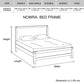 4 Pieces Bedroom Suite in Solid Wood Veneered Acacia Construction Timber Slat King Size Chocolate Colour Bed, Bedside Table & Tallboy